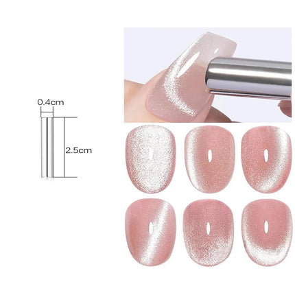 10ML 1-8PCS 2026 New Nude Pink Glass Bead Gel Nail Polish Gold Light Magnet Nude Cat Eye Gel Polish Cute Nails Nail Supplies