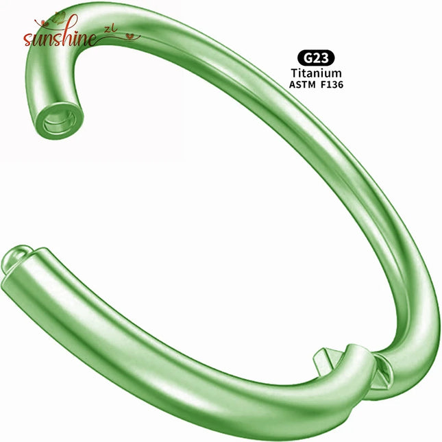 5PCS G23 Titanium Nose Piercing Implant Grade 12G 14G 16G 18G 20G Clicker Diaphragm Tragus Piercing Sexy Body Jewelry Wholesale