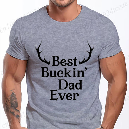 Mens Street T Shirt Best Dad Ever for Amazing Dad Funny Fathers Day Tees Summer Classic Men's T-shirt Street Oversized Clothing