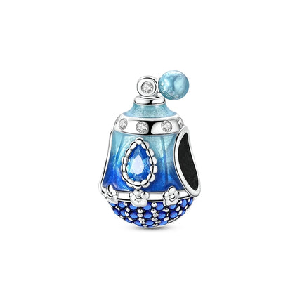 Blue Series 925 Sterling Silver Owl Butterfly Pirate Ship Car Beetle Clogs Charm Fit DIY Bracelet Necklace Fun Matching Gifts