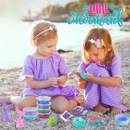 Ice-cream Slime Kit Fake Water Slime Sweet Treats Diy Foaming Glue Girl Bubble Set Crystal Mud Safety DIY Squishy Toy with Box