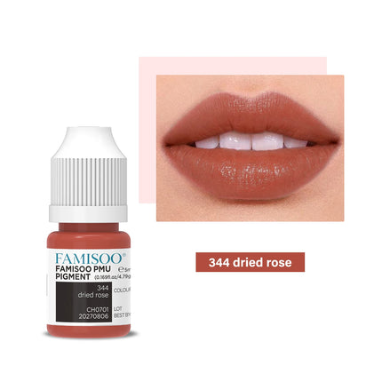 FAMISOO 5ML Permanent Makeup Pigment Inks Lip Tattoo Ink for Semi Permanent Makeup Eyebrows Pigment Tattoo Supplies