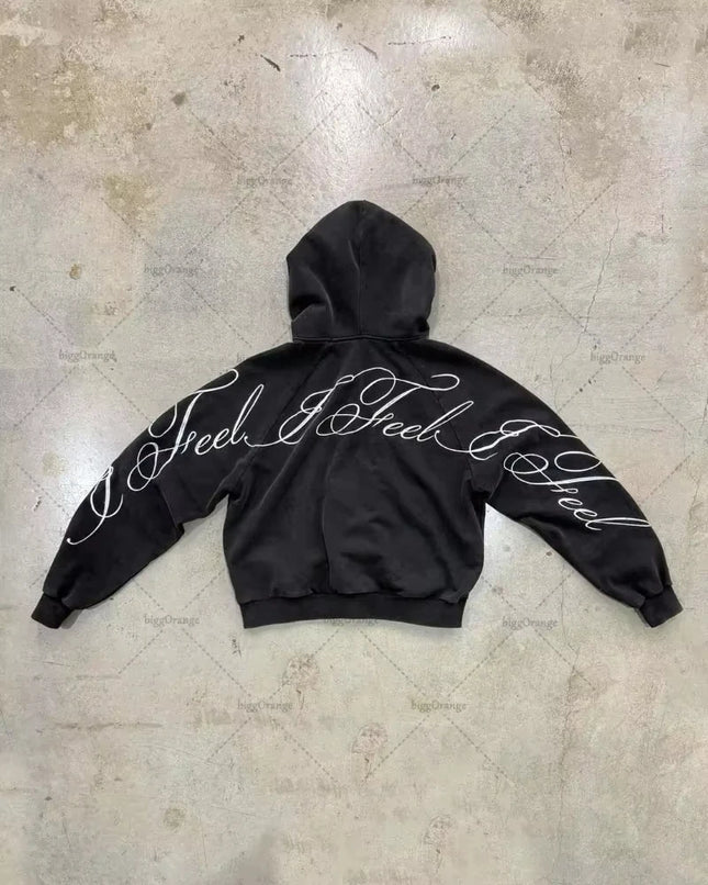 American Street Fashion Trend Joker Zipper Hoodie Women Harajuku Y2K New Hip Hop Punk Loose Sweatshirt Couple Casual Warm Hoodie