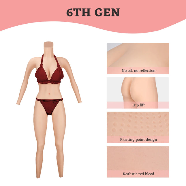 CYOMI Fake Boob Silicone Bodysuit Breast Forms Fake Vagina For Transgender Sissy Drag Queen Male Crossdresser Cosplay C/D/E Cup