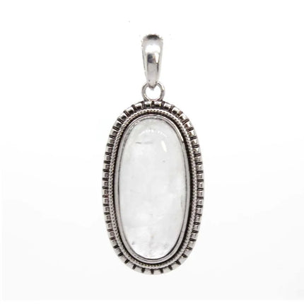 Natural Crystal Oval Stone Pendants For Women Necklace DIY Amethyst Rose Quartz Lapis Lazuli Gemstone Pendant Jewelry No Chain