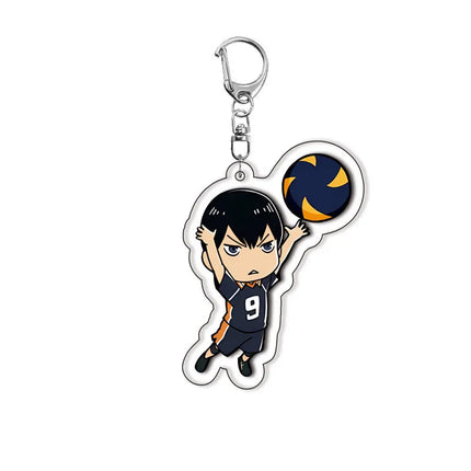 28 Styles Anime Haikyuu!! Acrylic Keychain Hinata Shoyo Tobio Kageyama Daichi Sawamura Cartoon Popular Key Ring Jewelry Charm