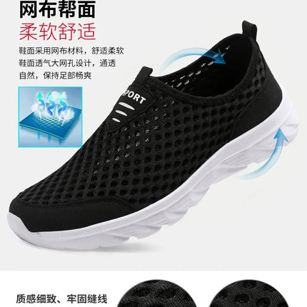 YRZL Lightweight Men Casual Shoes Breathable Slip on Male Casual Sneakers Anti-slip Men's Flats Outdoor Walking Shoes Size 39-46