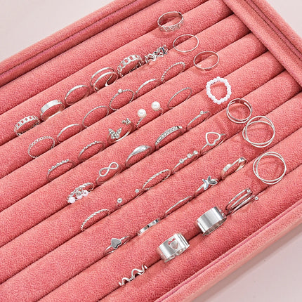 67 Pcs/Set Boho Style Metal Earrings Necklaces Rings Bracelets Multi Piece Jewelry Set For Women Daily Wear New 2024 Fashion