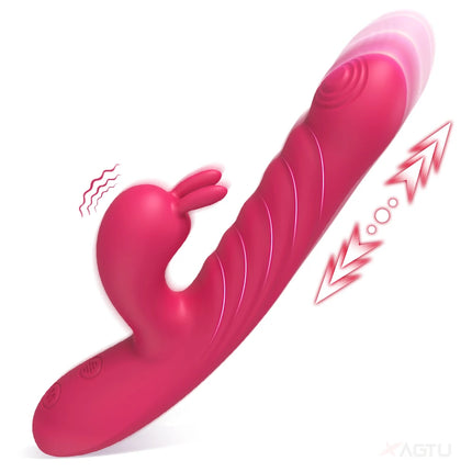 Thrusting Rabbit Vibrator for Women Vagina Dlido Vibrator G-Spot Clitoris Stimulator Female Masturbation Sex Toy for Women