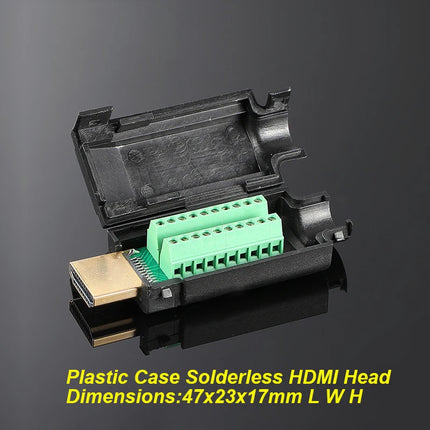 Solder-Free HDMI Male Connector Plug with Shell Kit - Easy DIY Upgrade for Repairing HDMI Cable Ends & Wires