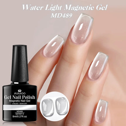 8ml Water Light Cat Magnetic Gel Nail Polish Shiny Effect Semi Permanent Soak Off UV LED Gel Varnish Manicure DIY Nail Supplies