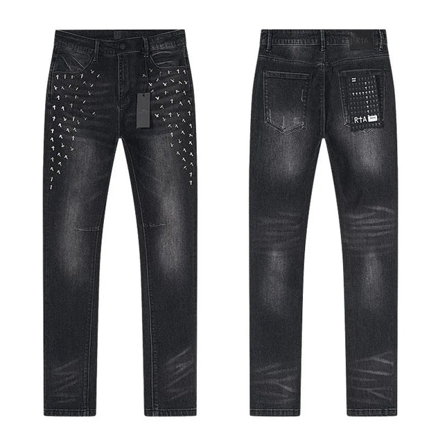 26SS New Model RTA Men's Denim Pants High-Quality Heavy Fabric Street Trendy Pants Stock One Day Ship Out