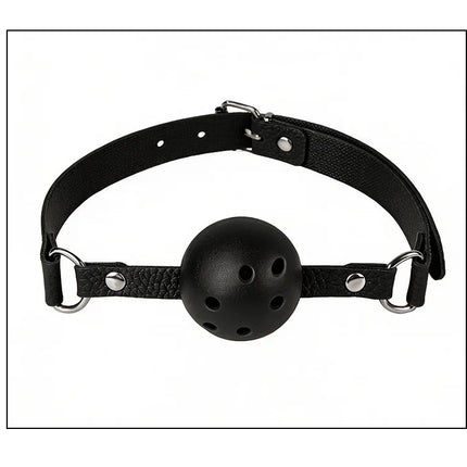 2 Colors Faux Leather Mouth Gag Adjustable Plastic Ball Adult Flirting Fetish Roleplay Game Props Couples BDSM Bondage Sex Toys