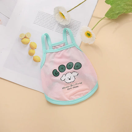 Cat and dog summer cool and breathable suspender pet ice silk cool clothes cool and cool feeling cat and dog clothes