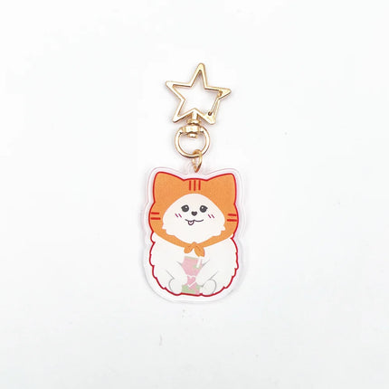 Thailand Stars Samruay Polcasan Muv Cosplay Key Chain Cartoon Acrylic Keychains Bag Pendant Keyring Fans Accessories Gift