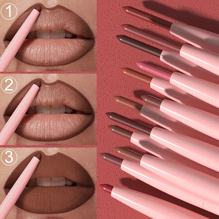 1PC Waterproof Matte Lip Liner Contours Lips in Shades Sexy Red Lipstick Matte Red Brown Lipliner Pencil Makeup Slim Lip Outline
