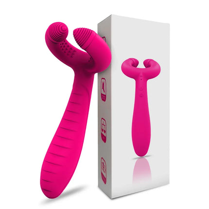 G-Spot Double Penetration 3 Motors Dildo Vibrator for Women Clit Stimulator Anal Vagina Massager Penis Sex Toys for Couples
