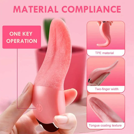 10 Frequency Heating Tongue Licking Vibrator For Women Mini G Spot Clitoris Vagina Nipple Masturbation Vibrator Adults Sex Toys