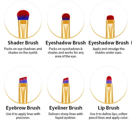 Docolor Makeup Brush Set Professional 10-30pcs Eyeshadow Blush Synthetic Foundation Brush Powder Contour Cosmetic Tool For Women
