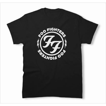 Rock Punk Tees Foo Fighters T-shirt Licensed Brand New Hip Pop Tops Casual Loose Streetwear Y2k Print Cotton T Shirts Unisex