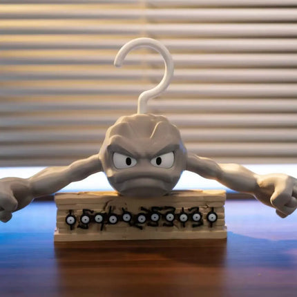 Angry Geodude Anime Figure Diy Coat Hanger Home Light - Versatile Bedroom Decor Trendy Cosplay Accessory For Fans