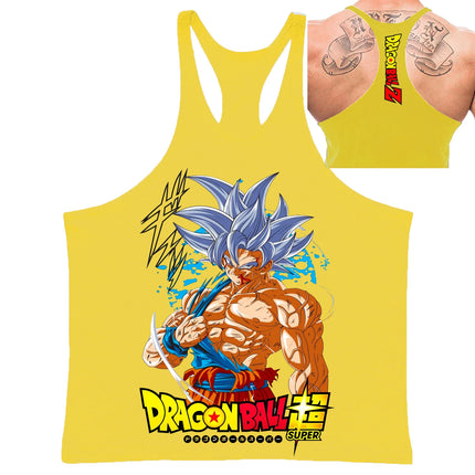 New Goku Men's Tank Top 100%Cotton Vest Japanese Anime Dragon Ball Quick - Dry Sleeveless Singlets Fitness Muscle Building top