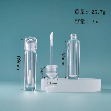 10/30/50pcs 3ml Empty Lip Gloss Tube Clear Round Tube liquid Lipstick Tube Lip Oil Tube Makeup Packaging Material