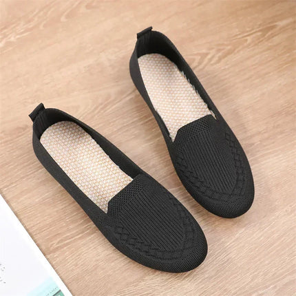 Casual Shoes Women's Summer Mesh Breathable Flat Shoes Ladies Comfort Light Sneaker Socks Women Slip on Loafers Zapatillas Muje