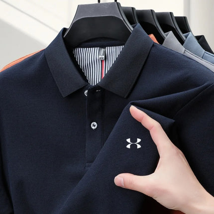 Luxury Men Brand Exquisite Simple Embroidery Hot Selling POLO Shirt Summer New Item 100% Cotton Comfortable Breathable Short Top