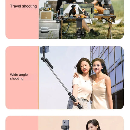 FANGTUOSI New Long Selfie Stick Tripod for Smartphone Live, Tripods Stand with Wireless Bluetooth shutter For Phone Camera Vlog