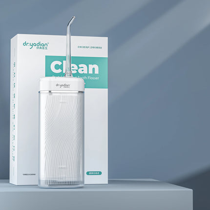 Dr.Yadent Portable Oral Irrigator YDX1 IPX7 Waterproof 4 Nozzles Water Flosser 4 Modes 140ML Water Tank Travel Size Oral Cleaner