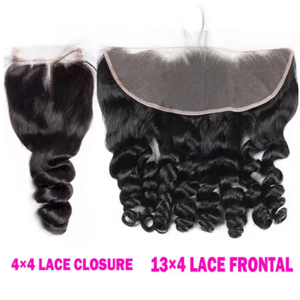 13x4 Transparent HD Lace Frontal Closure Straight Water Wave Kinky Curly 4x4 Lace Closure Only Virgin Human Hair Preplucked
