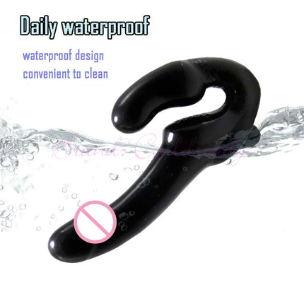 Strapless Strap-on Vibrating Dildo for Couples Strapon Double Head Wireless Remote G-spot Vibrator Sex Toys for Women