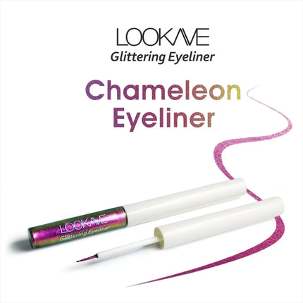 Shiny Chameleon Green Liquid Eyeliner Metallic Eyeshadow Multicolor Eye Liner Pearlescent Polarized Glitter Eye Pigment Makeup