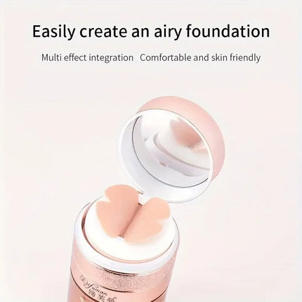 Moisturizing BB Cream with Butterfly Cushion,For all Skin Tones,Light Coverage with Moisturizing Brightening Foundation Makeup