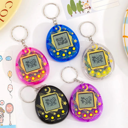 2026 New Cross-Border Electronic Pet Machine Virtual Retro Handheld Game Keychain Children's Toy Gift Luminous Toys