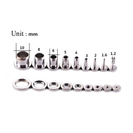 316L Stainless Steel Ear Plugs and Tunnels Piercings Black Screwed Earring Expander Earlet Gauges Body Piercings Jewelry