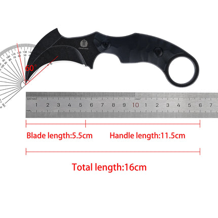 STRIDER - Eagle-shaped blade, high-hardness mini straight knife, D2 steel, G10 handle, camping emergency outdoor knife