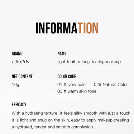 Life Girls Double-Headed Foundation Stick with Brush Long-Lasting Concealer Moisturizer Easy to Smudge Natural Matte Nude Makeup
