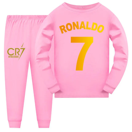 CR7 Series Kids Clothes Baby Girls Pajama Sets Boys Long Sleeve Pyjamas Children's Set Girls Cartoon Sleepwear