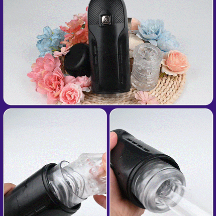 Automatic Male Masturbator Telescopic Rotation Masturbatino Cup Simulation Piston Blowjob Adult Goods Sex Toy for Men 18+
