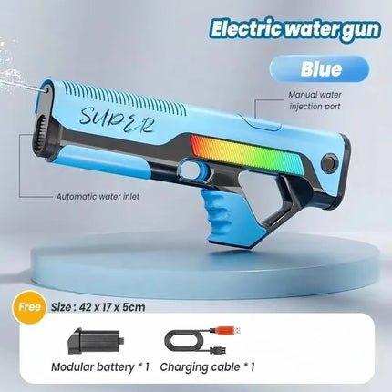 Electric Continuous Shooting Water Guns for Adults Automatic Water Absorb Blasters Summer Outdoor Pool Battle Game Toys for Kids