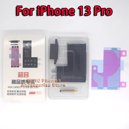2Pcs Phone Battery Core No Flex Cable For iPhone X XS Max XR 11 12 13 Mini 14 Plus 15 Pro Max SE2 SE3 High Capacity Battery Cell