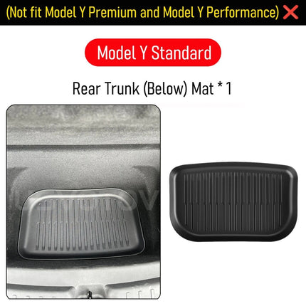 Floor Mats for Tesla Model Y Standard  2026 2025 Trunk Mat Cargo Liner Frunk Backrest Mats Accessories (Standard Models Only)