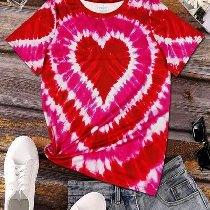 2026 Children's Clothing Girl T-Shirt Short Sleeve Child T-Shirt Vibrant Heart Graphic Casual Kids Summer Clothes Girl Top Tees