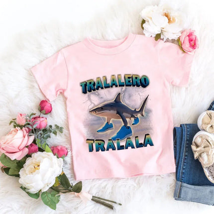 Children Unisex T-shirt Girl Boy Italian Brainrot Animals Kids Tung Tung Tung Sahur Short Sleeve Funny Meme Tee Summer Clothing