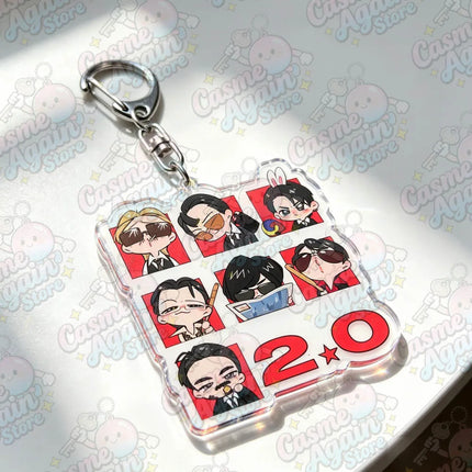 Cute Cartoon Kpop Chibi Keychain Accessories Bag Game Keyrings Jewelry Manga Fans Gifts