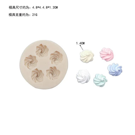 VERIDIAN Ice Cream Cone Silicone Molds Mousse Chocolate Fondant Cake Mold DIY Candle Mold Cake Decoration Baking Accessories