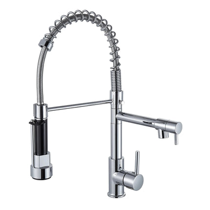 Kitchen Faucet with Pull Down Sprayer High Arc Single Handle Spring Kitchen Sink Faucet