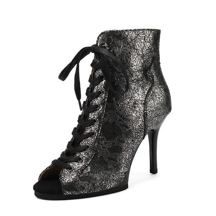 Women Black High Heels Trend  Stilettos Jazz Dance Woman Shoes Latin Dancing Street Sexy Stilettos Booties Plus Size